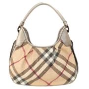 Burberry Vintage Pre-owned Canvas axelremsvskor Beige, Dam