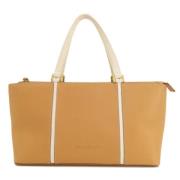 Burberry Vintage Pre-owned Laeder axelremsvskor Beige, Dam