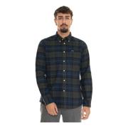 Barbour Rutig Casual Skjorta med Knappar Blue, Herr