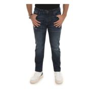 Emporio Armani Slim Fit Denim Jeans för Män Blue, Herr