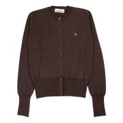 Vivienne Westwood Brun Cardigan med Orb Brodyr Brown, Dam