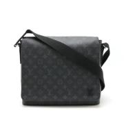 Louis Vuitton Vintage Pre-owned Tyg axelremsvskor Black, Dam