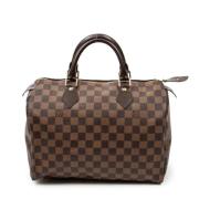 Louis Vuitton Vintage Pre-owned Belagd canvas handvskor Brown, Dam