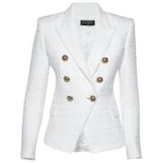 Balmain Pre-owned Pre-owned Tyg ytterklder White, Dam