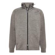 Boggi Milano B Tech Full-Zip Hoodie I Lätt Ullblandning Scuba Gray, He...