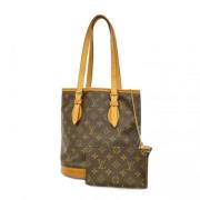 Louis Vuitton Vintage Pre-owned Tyg totevskor Brown, Dam