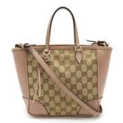 Gucci Vintage Pre-owned Canvas handvskor Beige, Dam