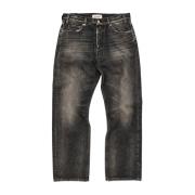 Cycle Vintage Straight Leg Svart Denim Jeans Gray, Herr