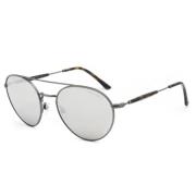 Armani Metall Solglasögon Silver Brun Multicolor, Herr