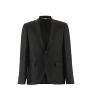 John Richmond Blazer med allover mönster Black, Herr