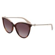 Longchamp Brun Acetat Solglasögon för Kvinnor Brown, Dam