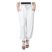 Dolce & Gabbana Vit Nylon Jogger Sweatpants med Dragsko White, Dam