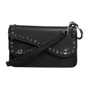 Dolce & Gabbana Nitar Läder Crossbody Väska med Magnetisk Stängning Bl...