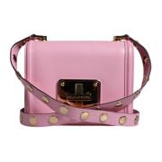 Dolce & Gabbana Studded Crossbody Väska med Twist-Lock Pink, Dam