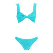 Hunza G Twisted Chest Bikini Set Blue, Dam