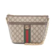 Gucci Vintage Pre-owned Laeder axelremsvskor Beige, Dam