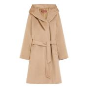 Max Mara Studio Kamelull huva omlott kappa Brown, Dam