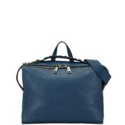 Fendi Vintage Pre-owned Laeder handvskor Blue, Herr