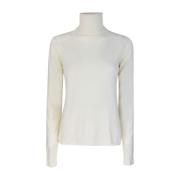 Max Mara Studio Vit Tröja Lana Cashmere Handtvätt White, Dam