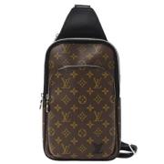 Louis Vuitton Vintage Pre-owned Tyg axelremsvskor Brown, Herr