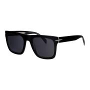 Eyewear by David Beckham Platta solglasögon DB 7000/S Black, Herr