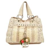 Dolce & Gabbana Pre-owned Pre-owned Laeder totevskor Beige, Dam