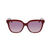 Longchamp Röda Goji Acetat Solglasögon för Kvinnor Red, Dam