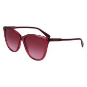 Longchamp Röda Acetat Dam Solglasögon Red, Dam