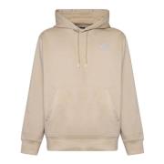 The North Face Beige Bomullshoodie med Kängurufickor Beige, Herr