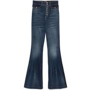 Versace Jeans Couture Blå Flared Jeans Blue, Dam