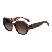 Kate Spade Brun Rosa Havana Solglasögon Brown, Dam