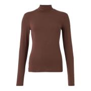 Max Mara Weekend Brun Jersey Turtleneck Skjorta Brown, Dam