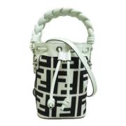 Fendi Vintage Pre-owned Canvas handvskor White, Dam