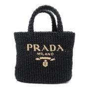 Prada Vintage Pre-owned Tyg totevskor Black, Dam