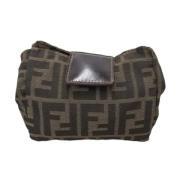 Fendi Vintage Pre-owned Canvas handvskor Brown, Dam