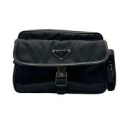 Prada Vintage Pre-owned Nylon axelremsvskor Black, Dam