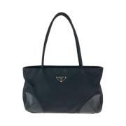 Prada Vintage Pre-owned Canvas totevskor Black, Dam