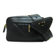 Prada Vintage Pre-owned Laeder crossbodyvskor Black, Dam