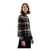 Kangra Tartan Intarsia Sweater Black, Dam