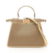 Fendi Vintage Pre-owned Laeder handvskor Yellow, Dam