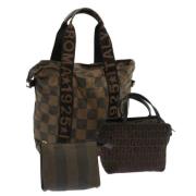 Fendi Vintage Pre-owned Canvas fendi-vskor Brown, Dam