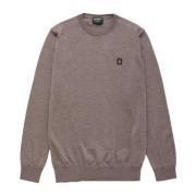 RefrigiWear Beige Pullover med Frontlogo Beige, Herr