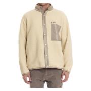 A.p.c. Jacka med tryckknappslås och nylon detaljer Beige, Herr