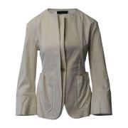 Isabel Marant Dubbelrevers Blazer i Ecru Bomull White, Dam