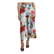 Dolce & Gabbana Blommigt Wide-Leg Culottes Multicolor, Dam