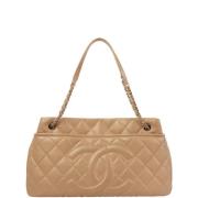 Chanel Vintage Pre-owned Laeder chanel-vskor Beige, Dam