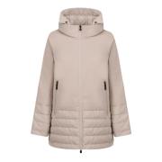 People of Shibuya Kort parka i matt polyester Beige, Dam