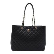 Chanel Vintage Pre-owned Tyg chanel-vskor Black, Dam