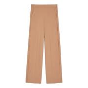 Pennyblack Jersey Wide Leg Byxor Barcelona Stil Brown, Dam