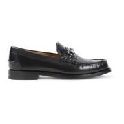 Gucci Svart Läder Loafer Skor Black, Herr